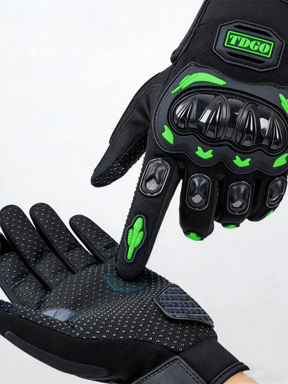 Motorcycle Full Finger Gloves Leather Riding Gear for Dirt Bike Sport