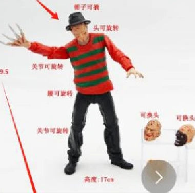 Horror Figure Set Chucky Freddy Jason Sam Jigsaw Articulated Action Figures