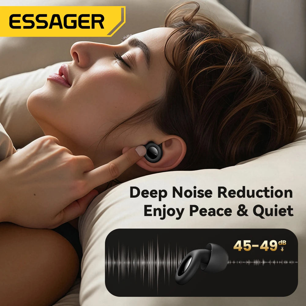 Silicone Ear Plugs Reusable Soft Noise Cancelling for Sleep Travel Work