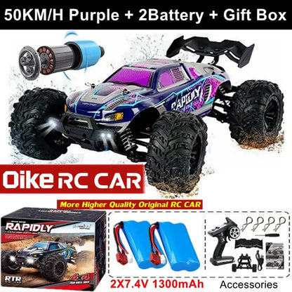 RC Remote Control Drift Car 4WD 50KM/H 80KM/H LED Lights Racing Toy