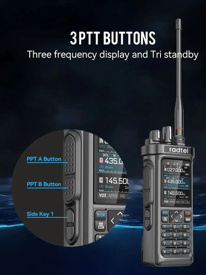 Radtel RT-950 PRO Walkie Talkie 10W Ham Radio Receiver with GPS APRS