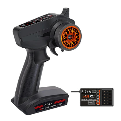 Hotrc CT-6A/CT-4A 6CH/4CH 2.4GHz Radio Transmitter with F-06A/F-04A Receiver for RC Car Boat Tank
