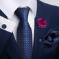 Men's Pocket Square Cufflink Tie Set Wedding Accessories by EXPROTAS