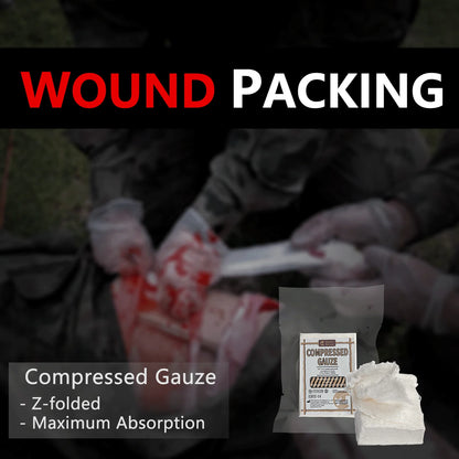 Rhino Rescue Compressed Gauze Sterile Wound Dressing First Aid Camping