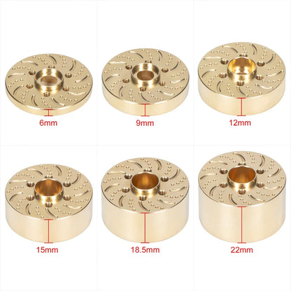 Brass 12mm Hex Wheel Weights Brake Disc Adapters for 1.9 2.2 RC Crawler