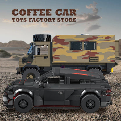 City SUV Off-Road Vehicle Building Blocks MOC Station Wagon Brick Toy Set