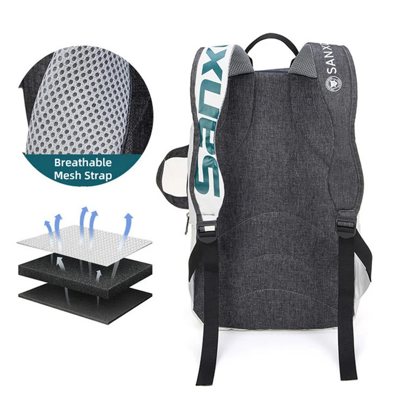 Foldable Tennis Paddle Backpack Squash Badminton Racket Bag Padel Racquetball Carrying Handbag Man Large Capacity Sports Bags-EXPROTAS