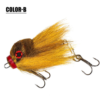 Rosewood Mouse Swimbait Lure Bucktail Rig for Muskie Pike Fishing Tackle