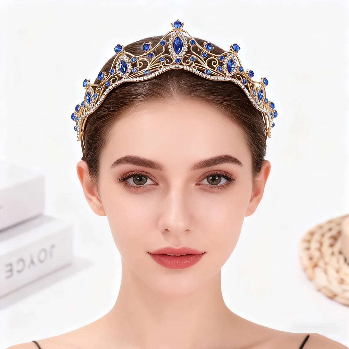 Korean Style Girl Bridal Tiara Hair Accessory for Weddings and Parties