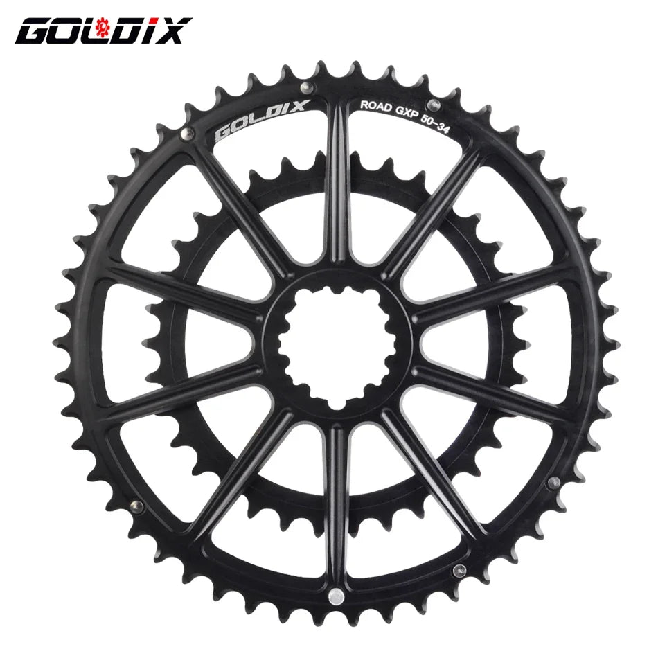 GOLDIX 3-Bolt Double Chainring Hollow Alloy for SRAM 22 Speed Road Crankset