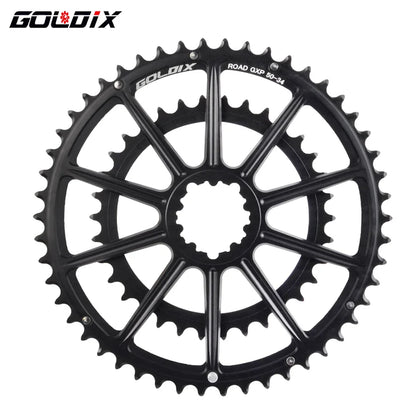 GOLDIX 3-Bolt Double Chainring Hollow Alloy for SRAM 22 Speed Road Crankset
