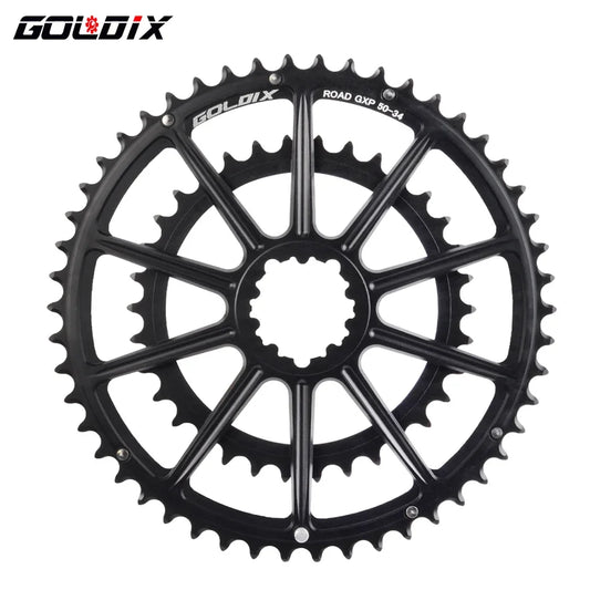 GOLDIX 3-Bolt Double Chainring Hollow Alloy for SRAM 22 Speed Road Crankset