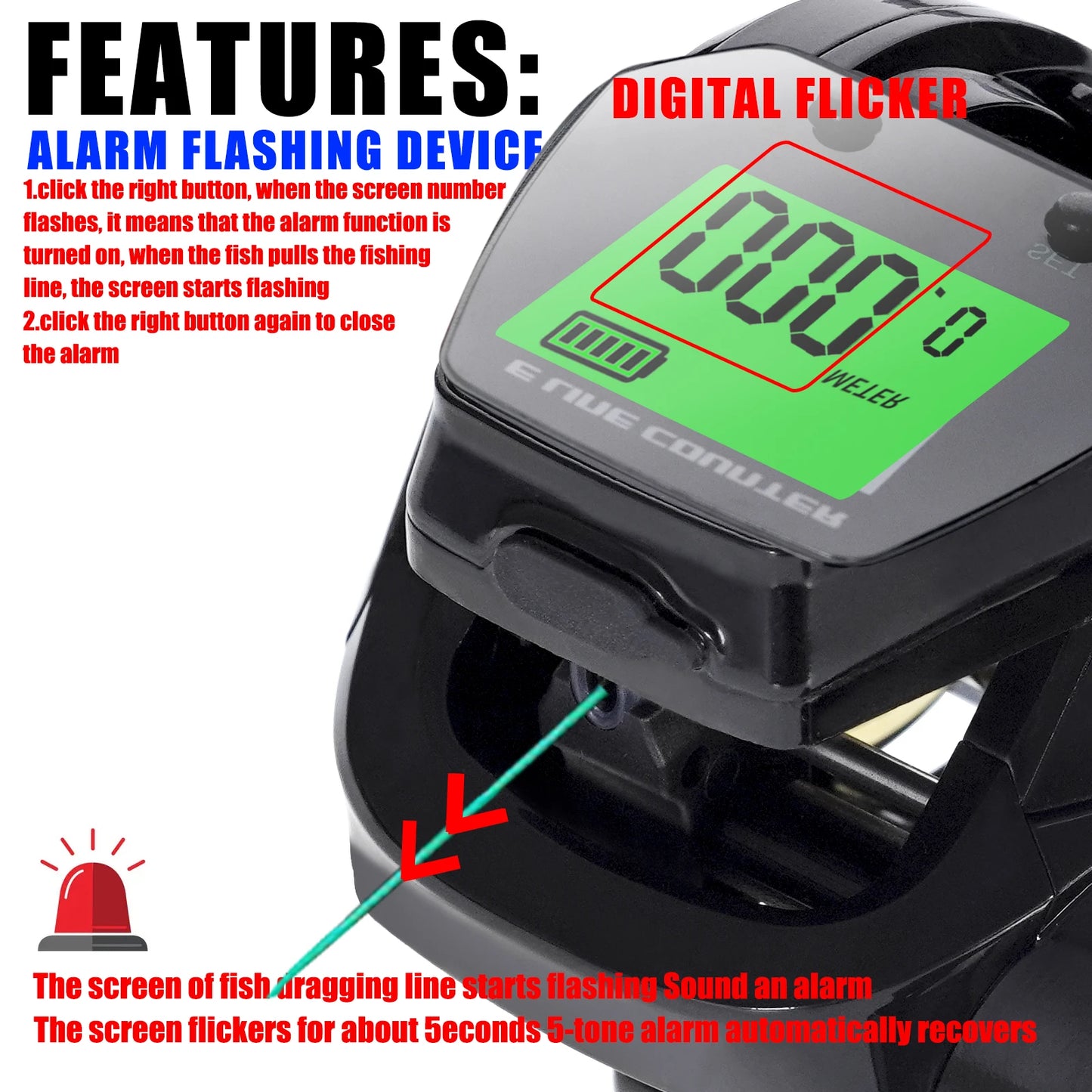 SAMOLLA Baitcasting Fishing Reel Electronic Big Led Screen High Speed 7.2:1 10kg Saltwater Waterproof Cast Drum Wheel Casting-EXPROTAS