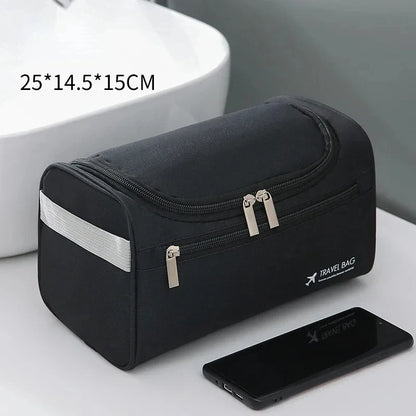 Leather Toiletry Bag Men Women Dopp Travel Hanging Large Cosmetic Wash Bags