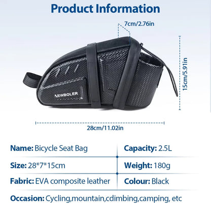 Bicycle Saddle Bag Waterproof Rear Bike Storage Bottle Holder Pannier