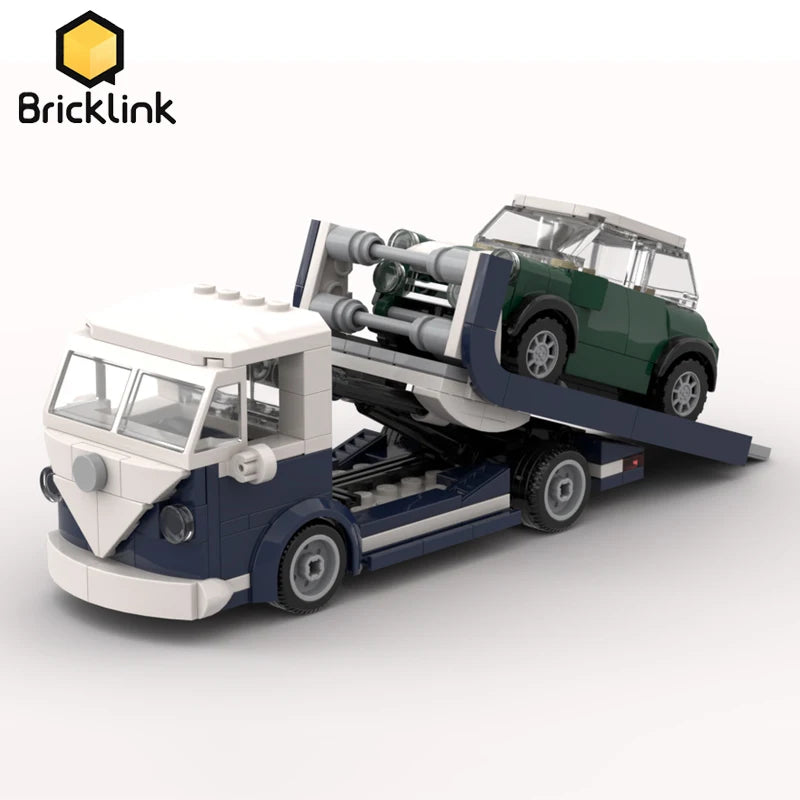 Bricklink Technical Car VW T1 Trailer Mini Scale Tow Truck 10220