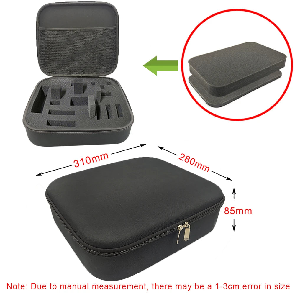 DIY Foam Hard Carry Case Storage Box Travel Zipper Bag Tool Accessories Camera