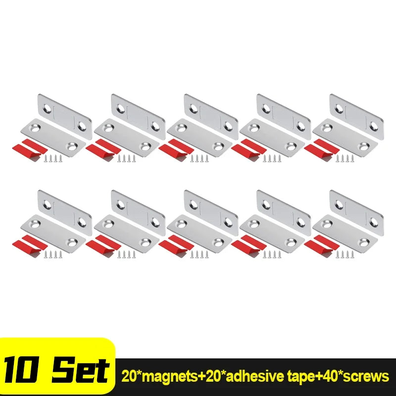 Ultra Thin Magnetic Door Catch Cabinet Latch 42mm x 18mm for Cupboard