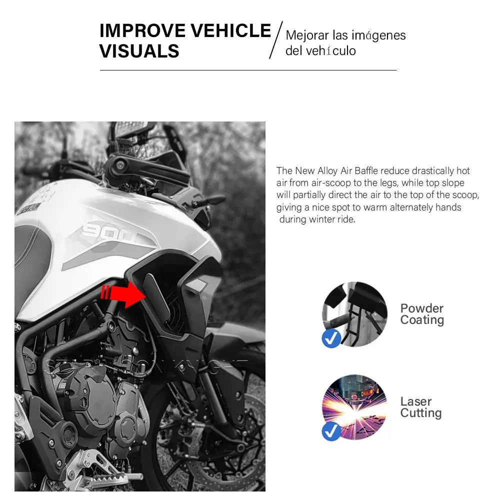 For Tiger 900 GT PRO Tiger900 Rally PRO GT LOW 2020- Radiator Fan Airflow Air Deflectors For Tiger 850 2021 Sport Accessories-EXPROTAS