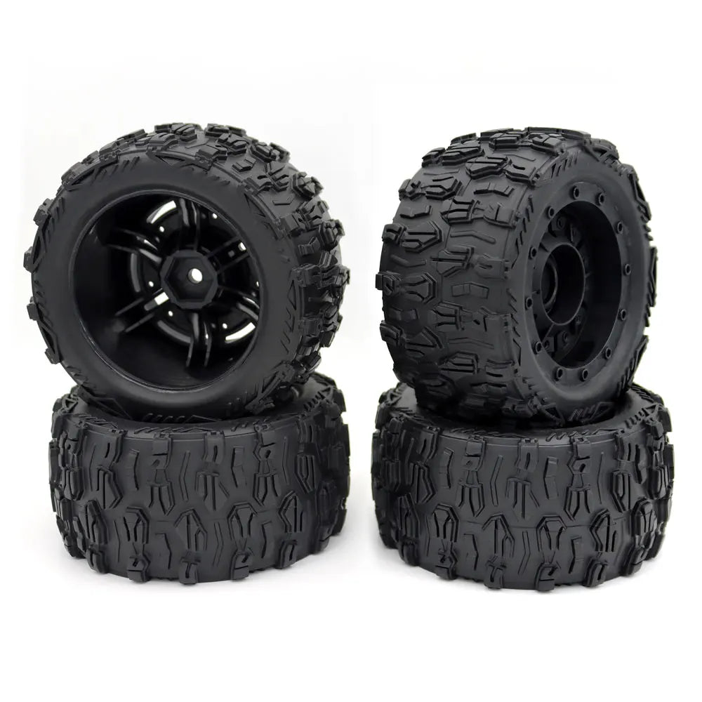 ZD Racing 4pcs 1/16 RC Monster Truck Tires 84mm Rubber 12mm Hex for SCY 16101/16102 PRO