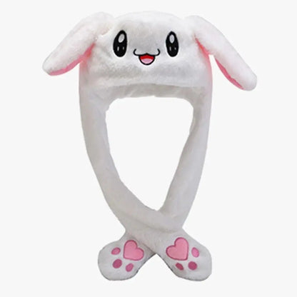 Girls Boy Wrap Plush Rabbit Ear Hat for Kids Cartoon Animal Cap