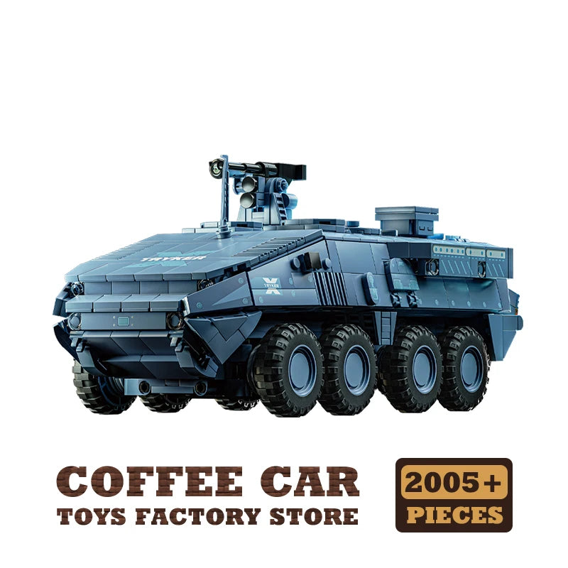 WW2 T-14 Main Battle Tank Building Blocks Armored Vehicle MOC Model Toy Gift