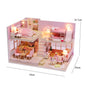 Wooden Miniature Duplex Dollhouse DIY 3D Puzzle Kit with Furniture LED Decoration Gift - EXPROTAS
