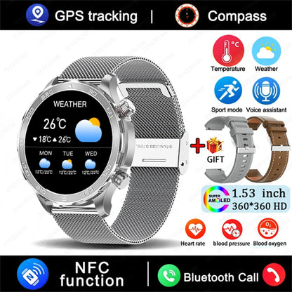 2025 Huawei Smart Watch Bluetooth Call AMOLED GPS NFC Waterproof Sports Men Women