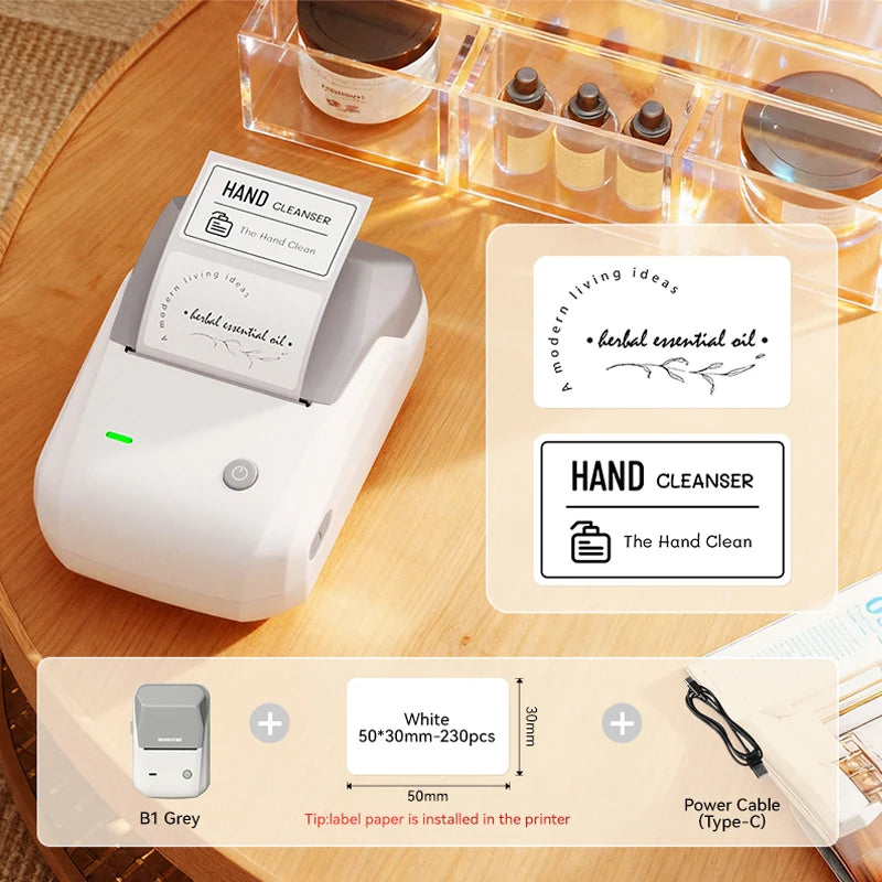 Niimbot B1 Portable Thermal Label Printer Mini Bluetooth Sticker Maker
