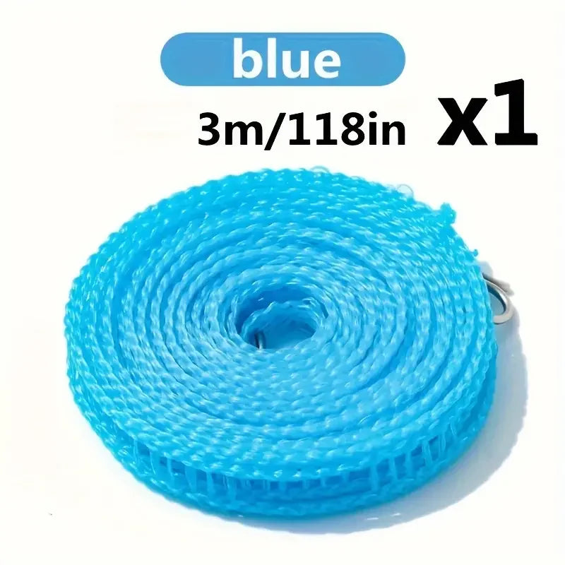 Portable Drying Rope Clothesline Windproof Non-Slip Camping Travel Line