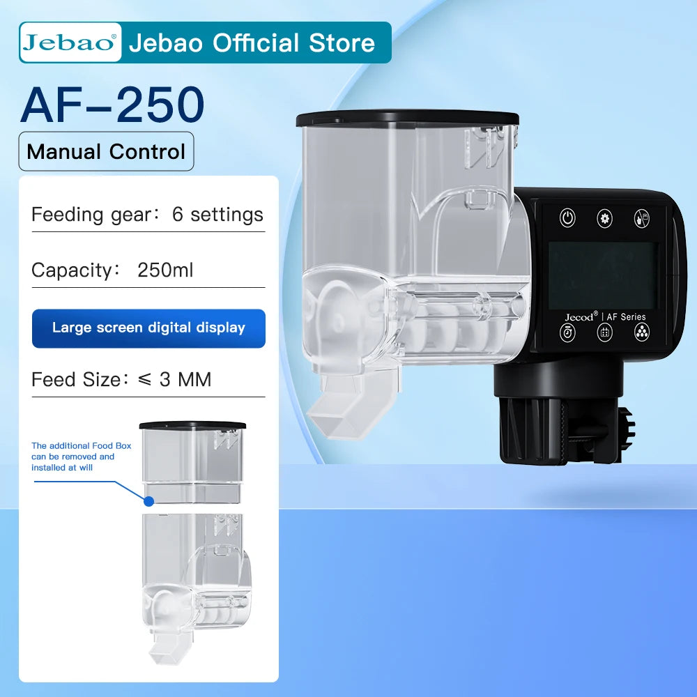 Jebao Jecod New Aquarium Fish Tank Feeder Intelligent Automatic Feeder Digital Timing Wifi Wireless Remote Control Fish Feeding-EXPROTAS