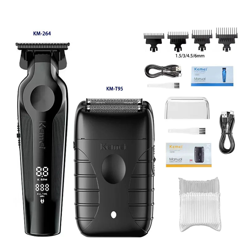 Kemei Hair Clipper 9000RPM 10W Electric Rechargeable Trimmer for Men