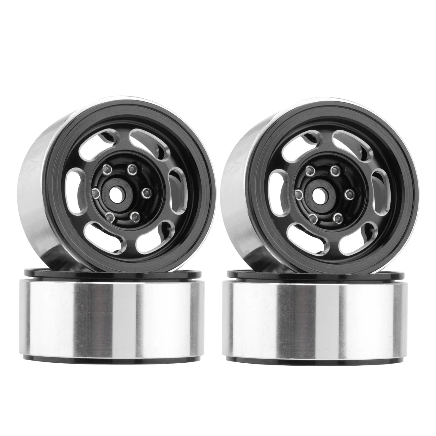 4Pcs CNC Aluminium 1.3in Beadlock Wheels 1/18 1/24 RC Crawler Rims