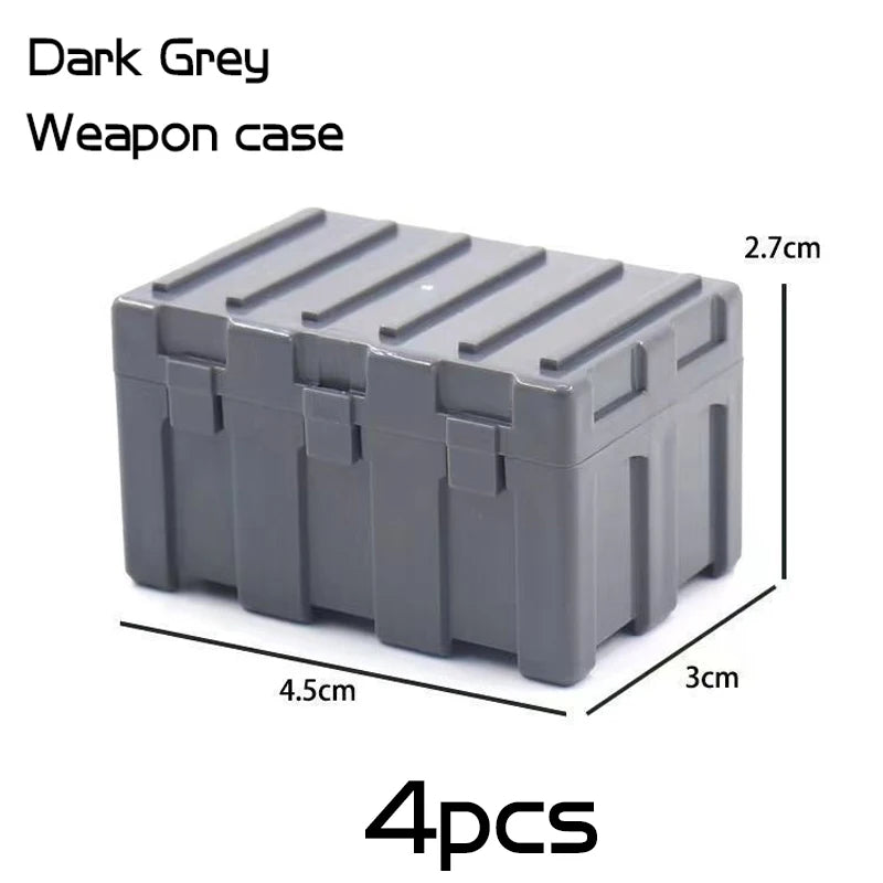 Decool Military Weapon Box Building Blocks Army Soldier WW2 MOC Bricks Kids Toy