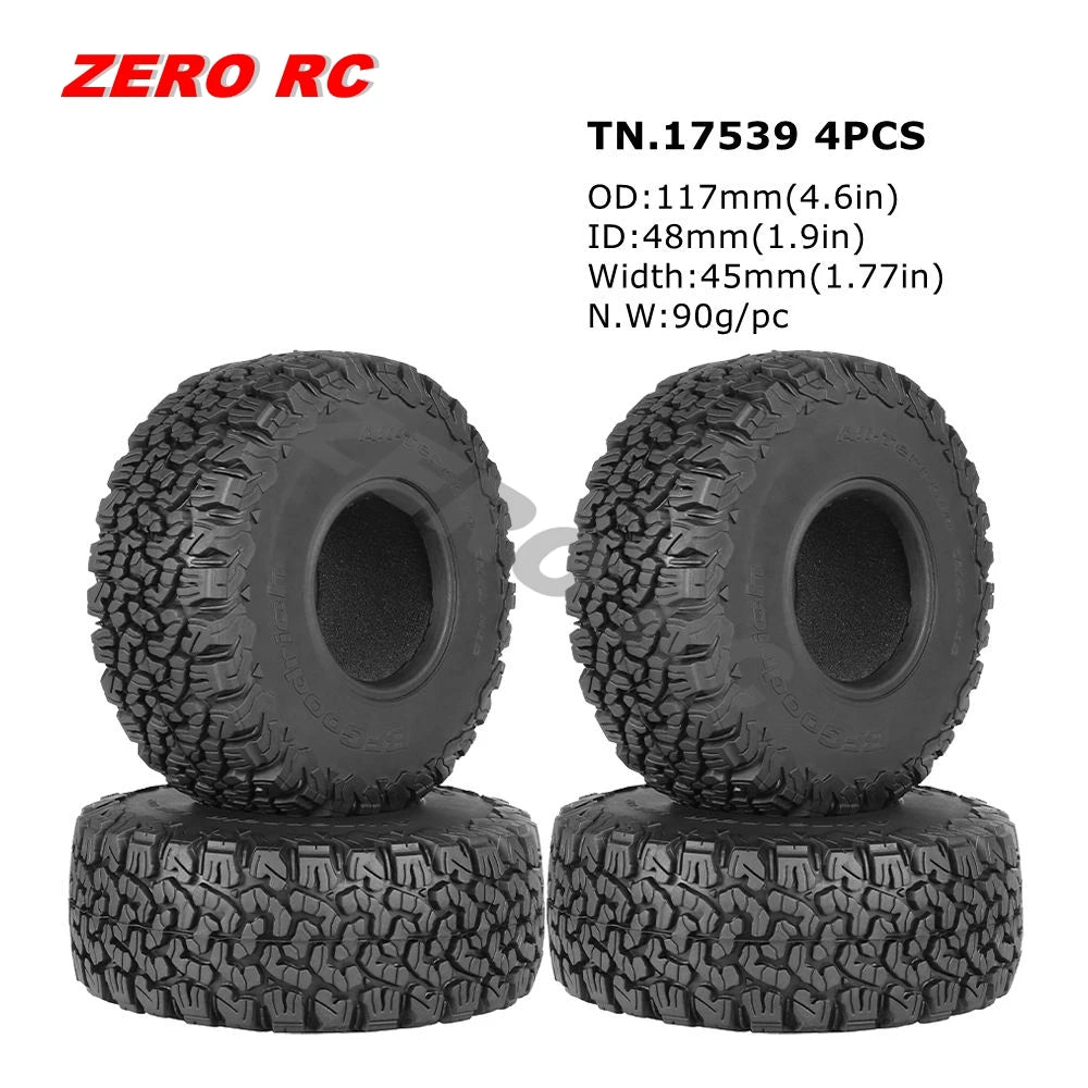 1.9" Crawler Tire for 1/10 RC Car Axial Traxxas D90 SCX10 Wheels