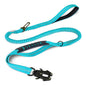 Heavy Duty Reflective Bungee Dog Leash with Car Seatbelt for Large Dogs