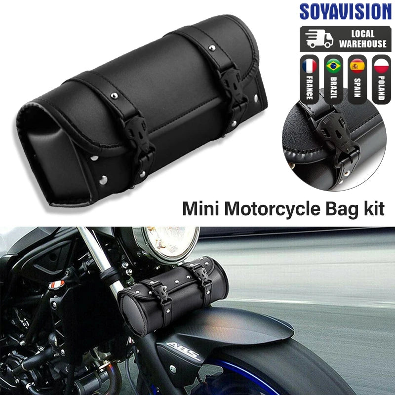 Motorcycle PU Leather Saddlebag Tool Bag for Harley Sportster XL 883 1200