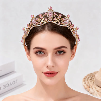 Korean Style Girl Bridal Tiara Hair Accessory for Weddings and Parties