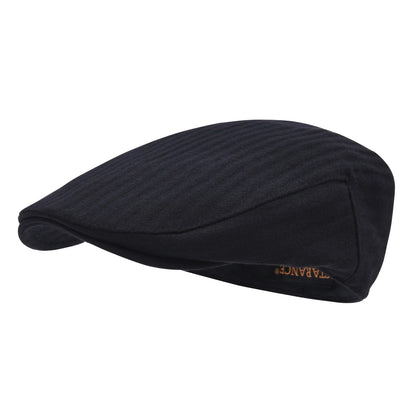 STARANCE Men's Herringbone Flat Ivy Newsboy Hat Wool Blend Gatsby Cabbie Cap