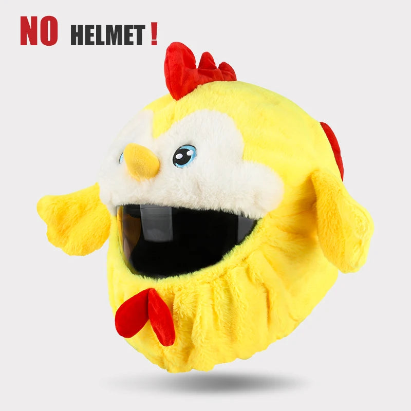 Protection Headgear Cover Plush Helmet for Motorcycle Full Face Cartoon