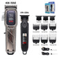 Kemei Cordless Hair Clipper Professional Trimmer USB LED Low Noise Cutting