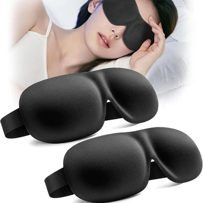 3D Eye Cover Mask Soft Blindfold Sleeping Aid Travel Blackout Padded