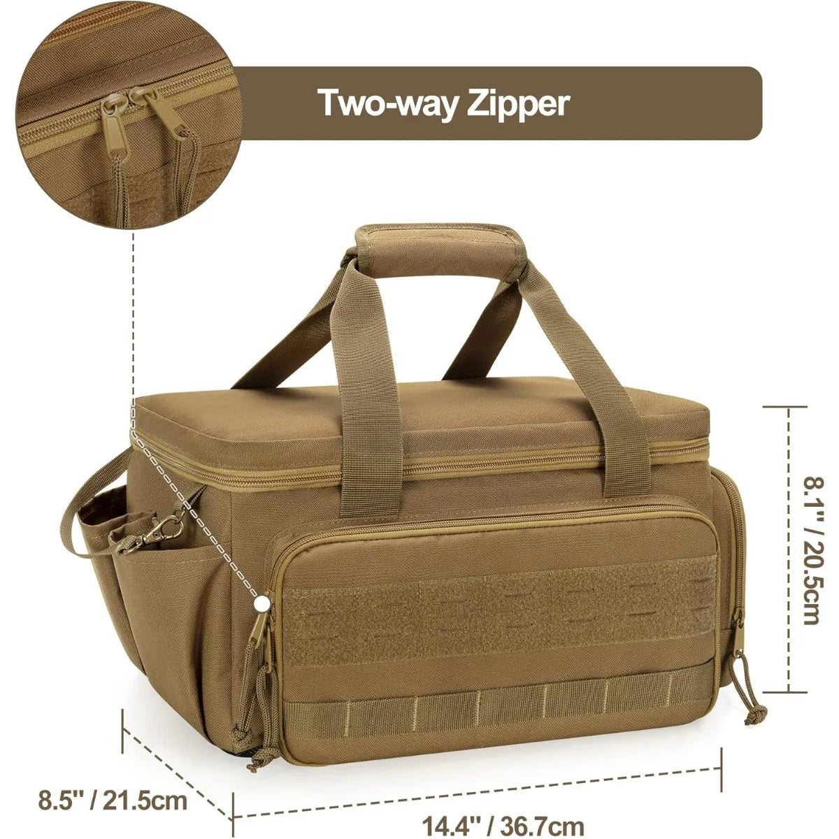 14" Heavy Duty Tool Bag Tactical Work Organizer for Handyman Carpenter