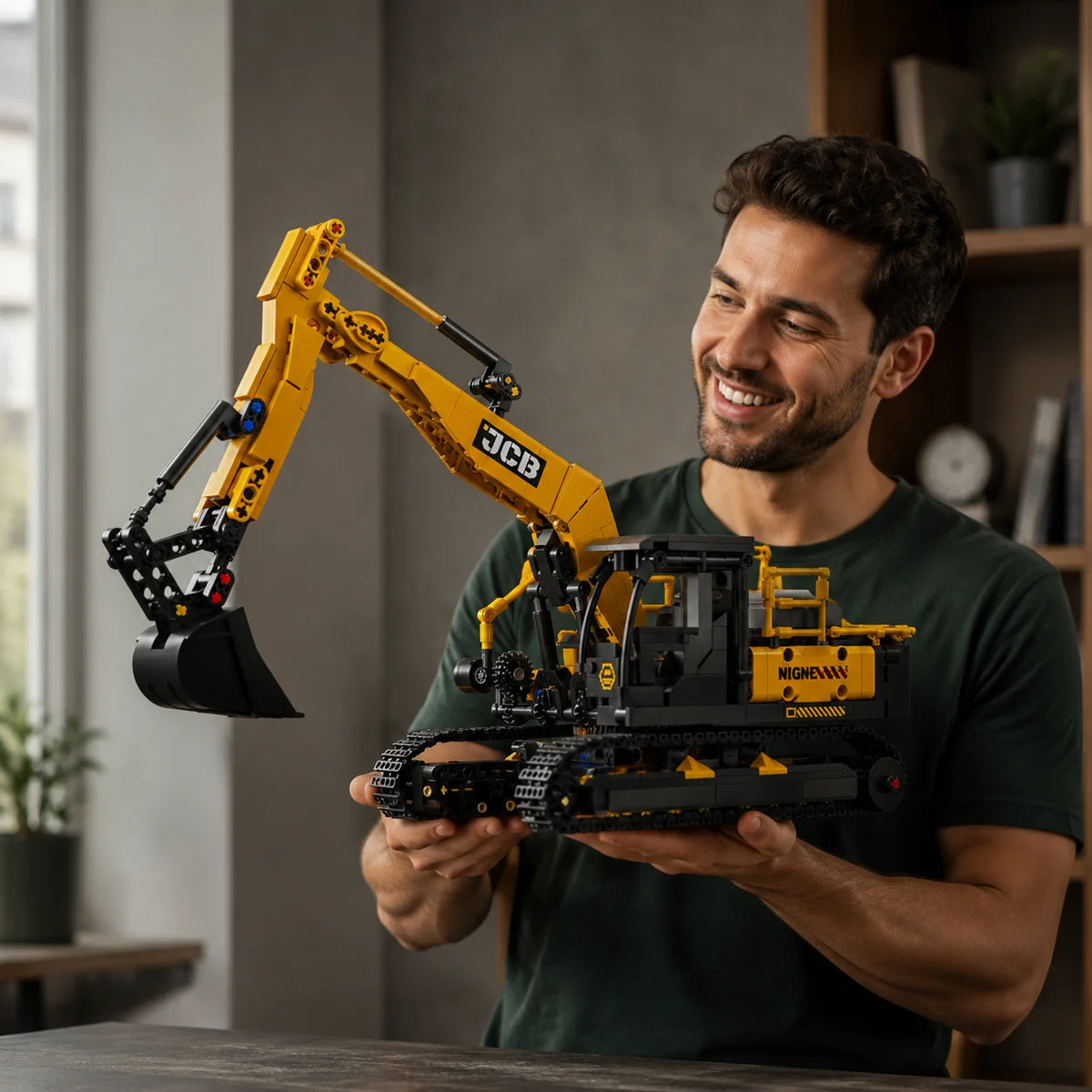 1022PCS Excavator Models Building Blocks City Construction Engineering Toy Set