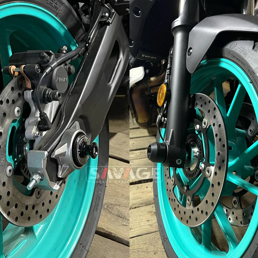 MT07 Front Axle Crash Slider For YAMAHA MT-07 FZ-07 XSR700 2014-2023 Motorcycle Rear Wheel Stand Screw Swingarm Spools MT FZ 07-EXPROTAS