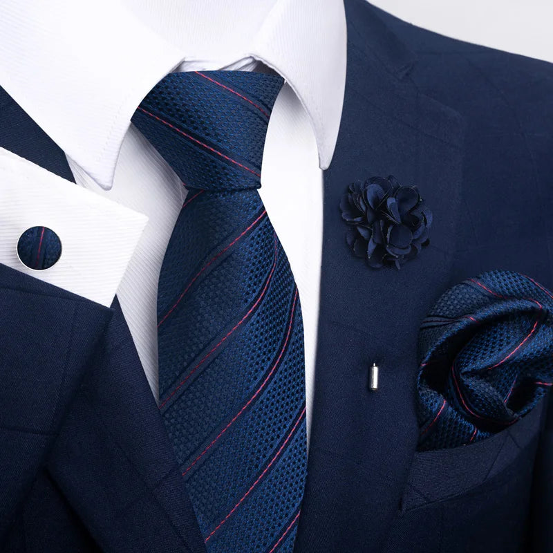 Men's Pocket Square Cufflink Tie Set Wedding Accessories by EXPROTAS