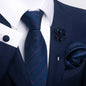 Men's Pocket Square Cufflink Tie Set Wedding Accessories by EXPROTAS