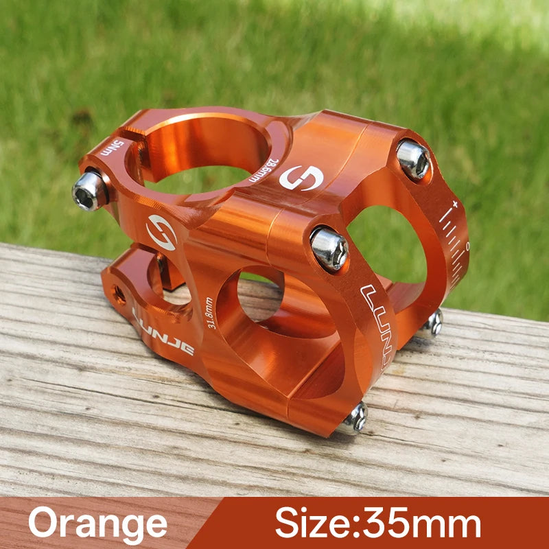 Bike Stem 35mm Adjustable MTB Riser 31.8mm Alloy Handlebar Short