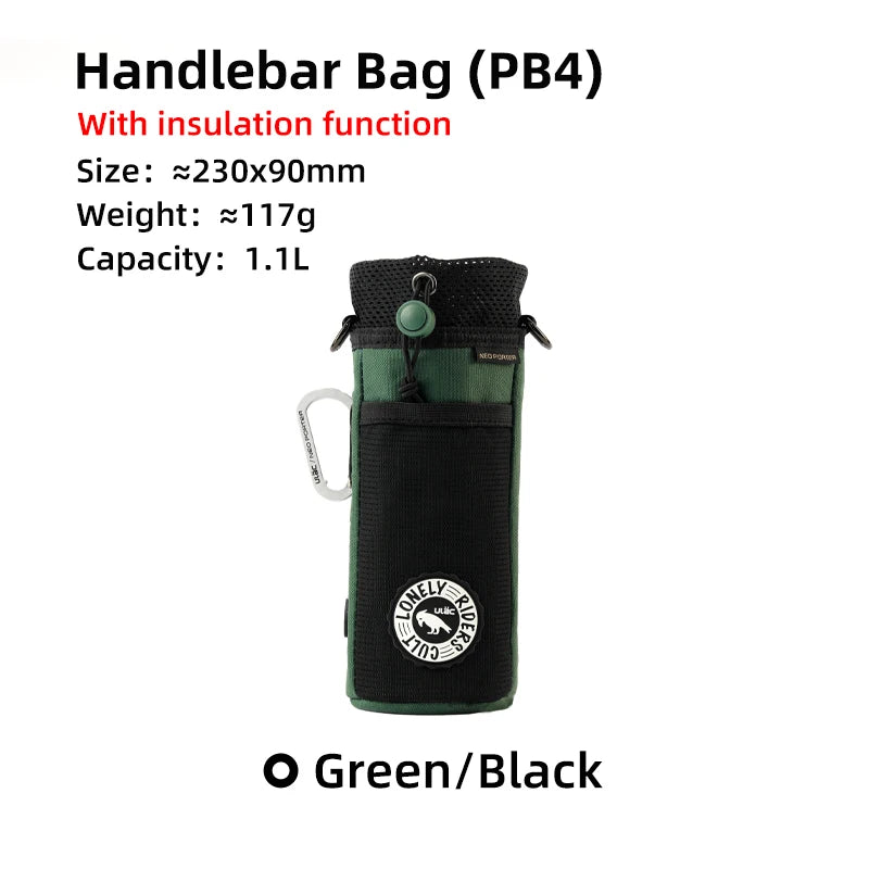 Insulated Handlebar Stem Bag C-HOLD Water Bottle Pouch Bikepacking Touring