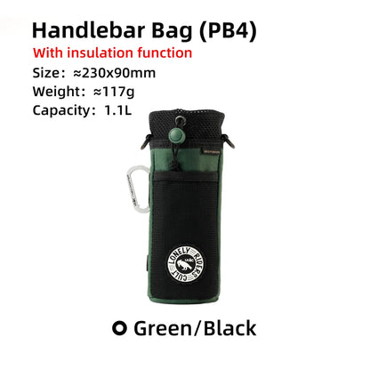 Insulated Handlebar Stem Bag C-HOLD Water Bottle Pouch Bikepacking Touring